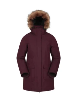 Mountain Warehouse Tarka Waterproof Long Padded Jacket Purple Discount