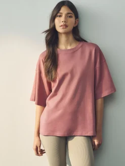 Next Multi 100% Cotton Boxy Short Sleeve T-Shirts 5 Pack Clearance