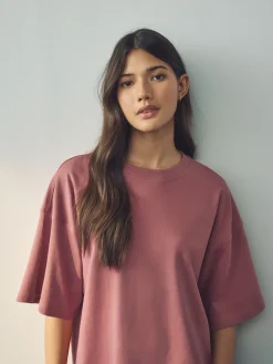 Next Multi 100% Cotton Boxy Short Sleeve T-Shirts 5 Pack Clearance