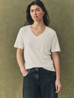 Next Multi Cotton Modal Slouch T-Shirt 5 Pack Discount