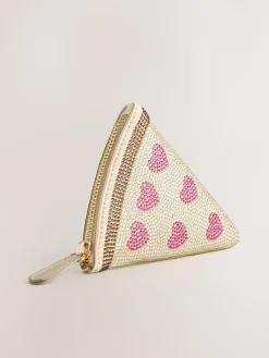 Next Multi Embellished Pizza Purse New