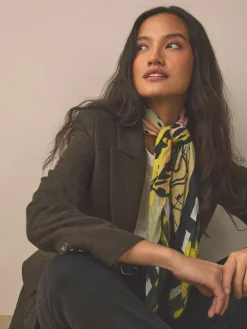 Next Multi Leopard Square Scarf New