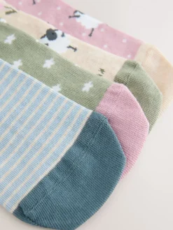 Next Multi Sheep Print Trainer Socks 4 Pack Online