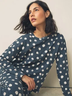 Next Multi Spot Long Sleeve Pyjamas 3 Pack Hot