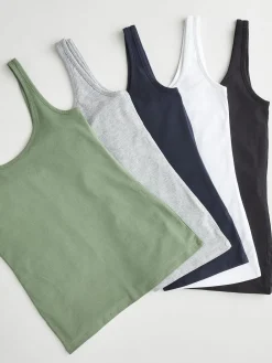 Next Thick Strap Vests 5 Pack Multi