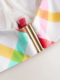 Next F - K Ultimate Support Wired Crop Bikini Top Multi/White Bright Check Discount