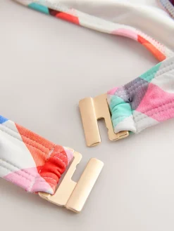 Next Non Padded Wired Bikini Top Multi/White Bright Check Hot