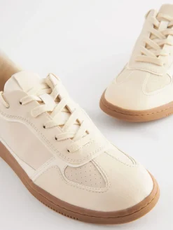 Next Natural Lace-Up Trainers