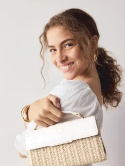 Next Raffia Effect Top Handle Bag Natural Hot