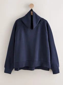 Next Active Modal Supersoft Cowl Neck Jumper Navy Hot