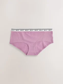 Next Short Cotton Logo Knickers 4 Pack Navy Argyle Discount