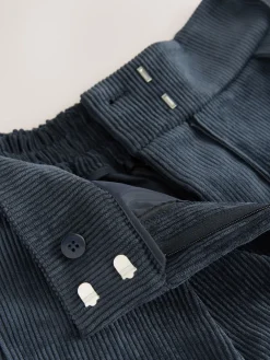 Next Cord Wide Leg Trousers Navy Blue Discount