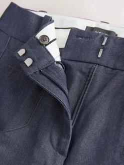 Next Navy Blue Denim Look Slim Flare Trousers Best