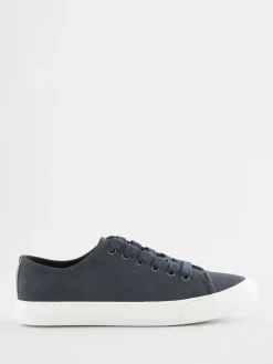 Next Extra Wide Fit Patent Baseball Trainers Navy Blue Best