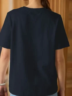 Next Navy Blue Heavyweight Short Sleeve Crew Neck T-Shirt Best