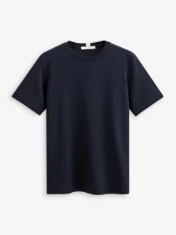 Next Navy Blue Heavyweight Short Sleeve Crew Neck T-Shirt Best
