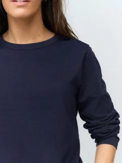 Next Navy Blue Long Sleeve Crew Neck T-Shirt Hot