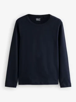 Next Navy Blue Long Sleeve Crew Neck T-Shirt Hot