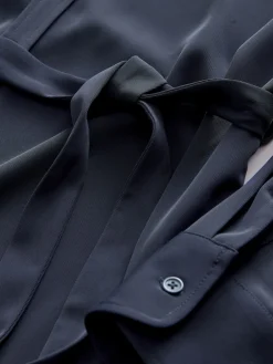 Next Navy Blue Maternity Belted Shirt Sale