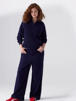 Next Navy Blue Maternity Cosy Wide Leg Trousers Best
