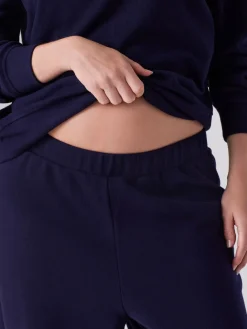 Next Navy Blue Maternity Cosy Wide Leg Trousers Best