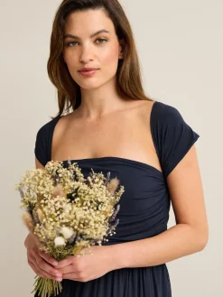 Next Navy Blue Mesh Multiway Wedding Guest Bridesmaid Maxi Dress Hot