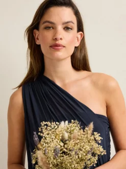 Next Navy Blue Mesh Multiway Wedding Guest Bridesmaid Maxi Dress Hot