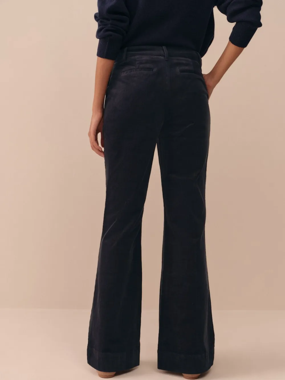 Next N. Premium Cord Bootcut Trousers Navy Blue Sale
