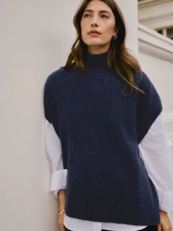 Next N. Premium Knitted Tank Navy Blue Clearance