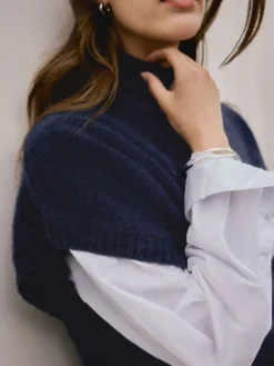 Next N. Premium Knitted Tank Navy Blue Clearance