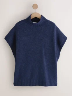 Next N. Premium Knitted Tank Navy Blue Clearance