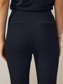 Next Sculpting Military Trousers Navy Blue Sale