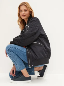 Next Standard Fit Patent Baseball Trainers Navy Blue