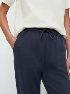 Next Essential Cuffed Jersey Joggers Navy Hot