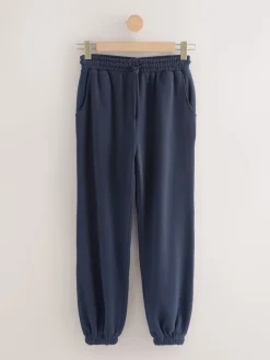 Next Essential Cuffed Jersey Joggers Navy Hot