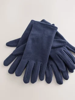 Next Fleece Gloves 2 Pack Navy Online