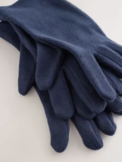 Next Fleece Gloves 2 Pack Navy Online