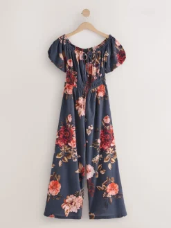 Next Off the Shoulder Jumpsuit Navy Floral Best