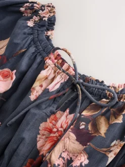 Next Off the Shoulder Jumpsuit Navy Floral Best