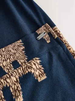 Next Navy Hamish The Highland Cow Cosy Lightweight Dressing Gown Best