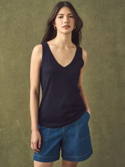 Next Navy Modal Slouch Vest Hot