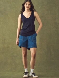 Next Navy Modal Slouch Vest Hot