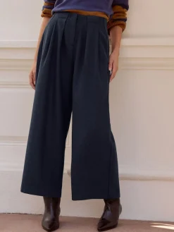 Next N. Premium Herringbone Culottes With Wool Navy Discount