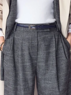 Next N. Premium Skinny Made In Italy Leather Belt Navy Best