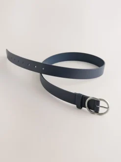 Next Navy Regular PU Belt New