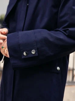 Next Shower Resistant Hooded Rain Coat Navy Hot