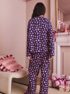 Next Long Sleeve Pyjamas Navy Stars Discount