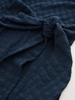 Next Navy Textured Jersey Tie Waist Maxi Dress Discount