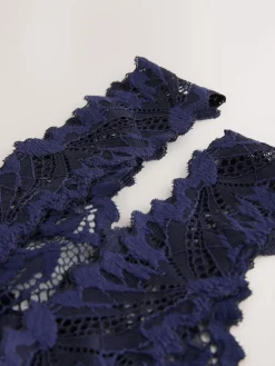 Next Navy Thong Ultimate Comfort Lace Knickers 2 Pack Clearance