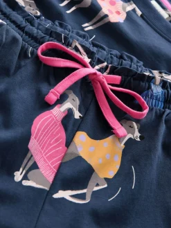 Next Navy Whippet 100% Cotton Short Set Pyjamas Online